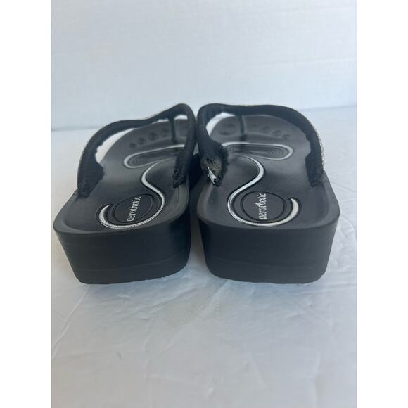 AEROTHOTIC Original Orthotic Comfort Thong Sandal Flip Flops Gray Straps Sz 9 - Picture 7 of 13